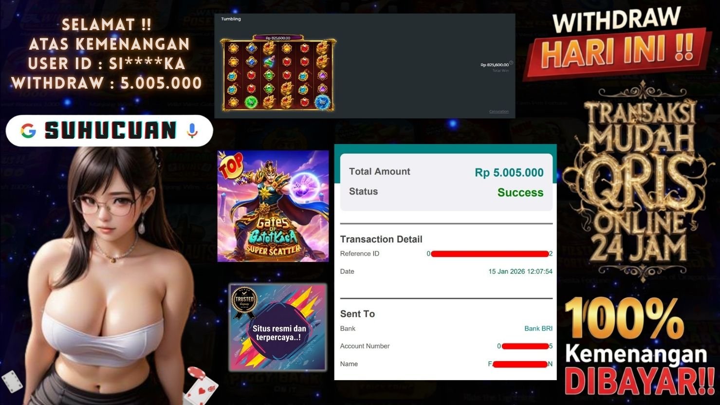 SUHUCUAN JACKPOT SLOT GATES OF GATOTKACA SUPER SCATTER